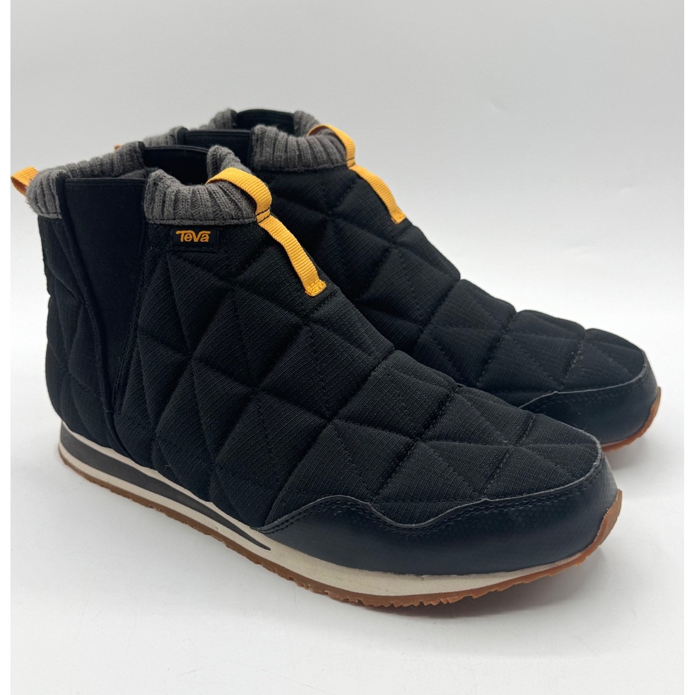 Teva ReEmber Mid Black Quilted Slip On Booties Women 10 1123431